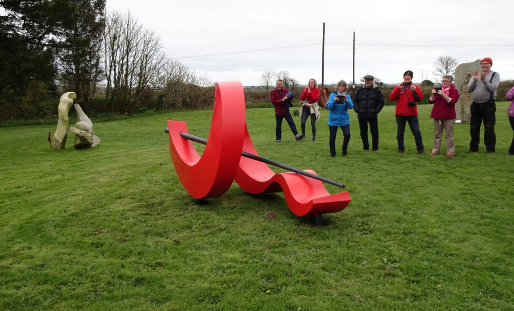One of David Harrisons Sculputures on Trew Green