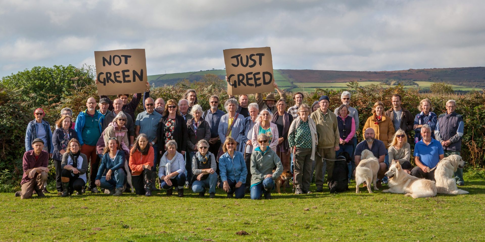 Not Green Just Greed Protest