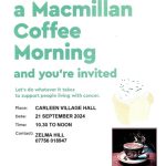 Macmillan coffee morning poster