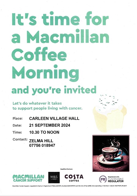 Macmillan coffee morning poster