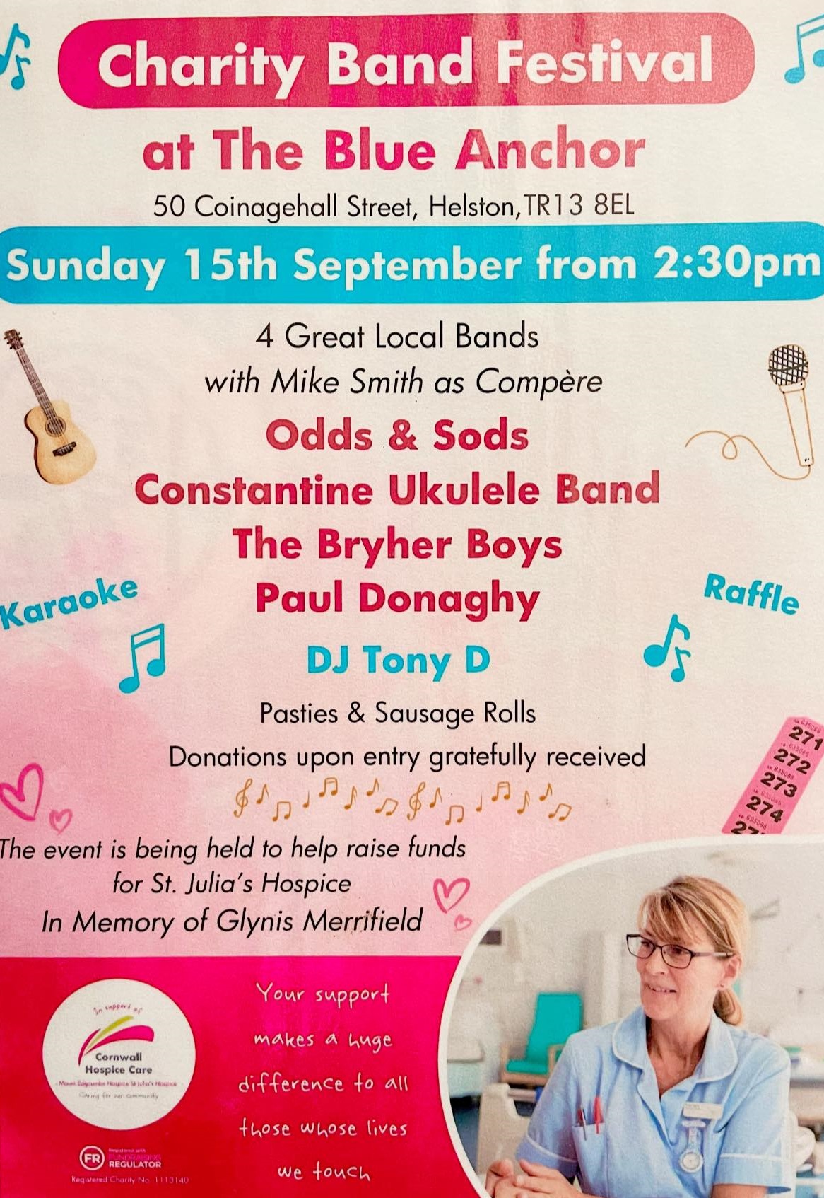 helston charity band festival poster