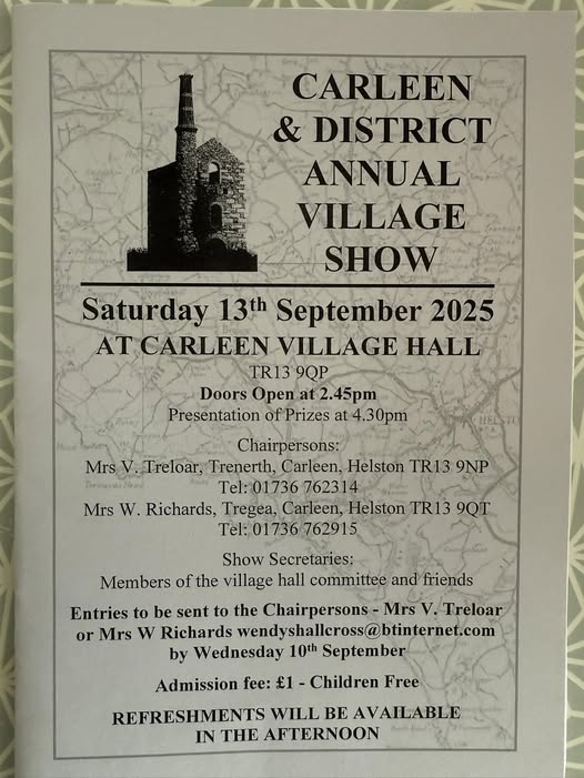 Carleen village hall show poster